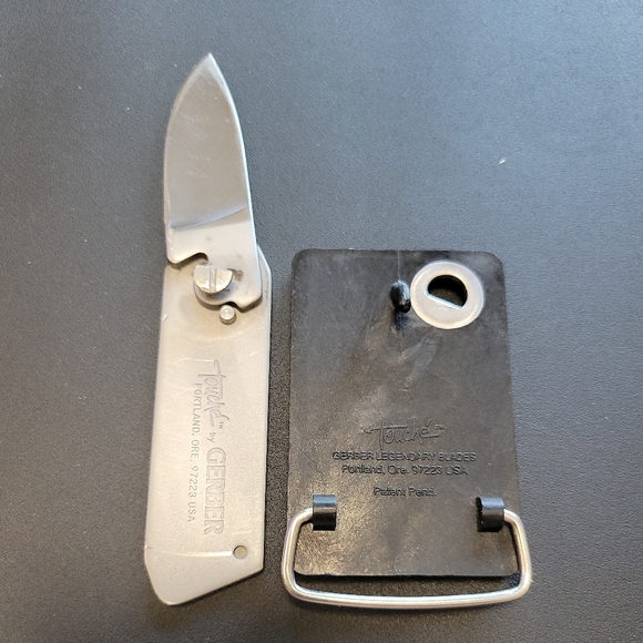 VINTAGE GERBER TOUCHE BELT BUCKLE COMPLETE - Picture 4 of 7